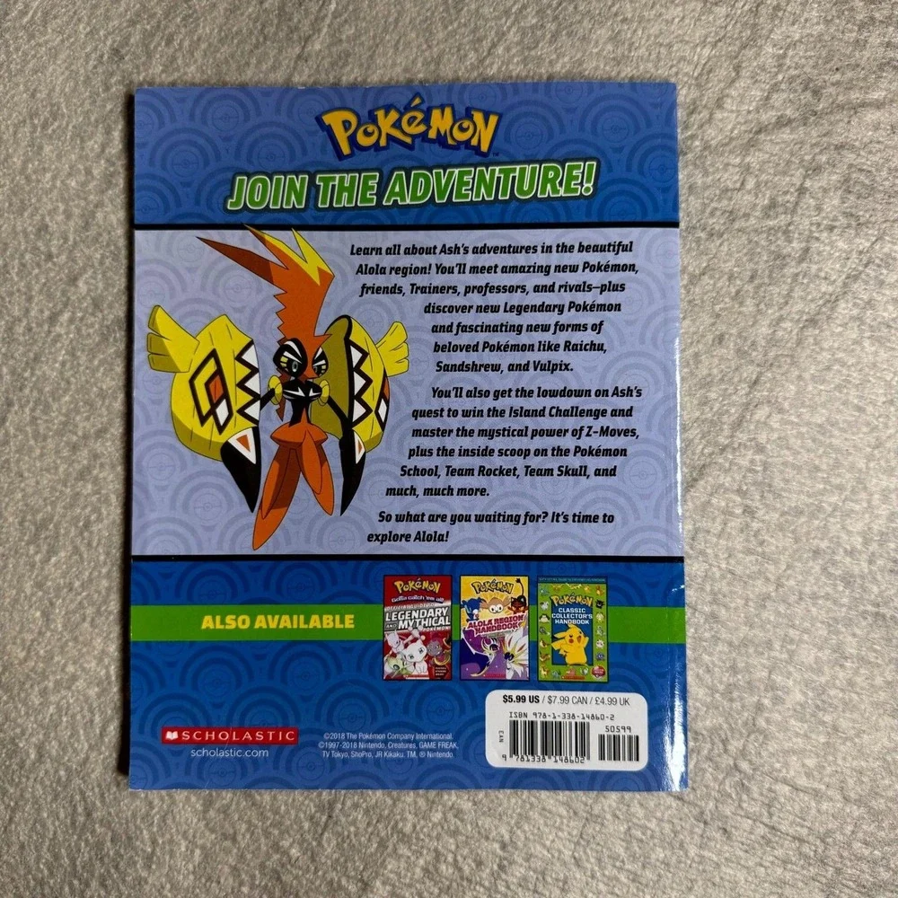 Pokemon‎ Alola Region Adventure Guide book bt Scholastic 2018